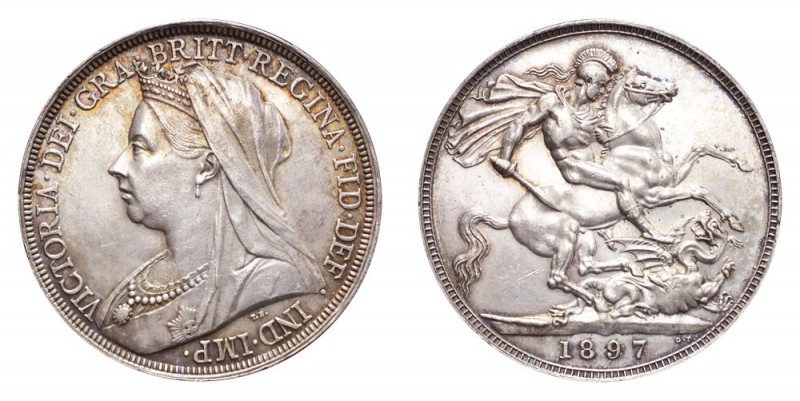 GREAT BRITAIN. Victoria, 1837-1901. Crown 1897, London. 28.28 g. S-3937. Nearly ...