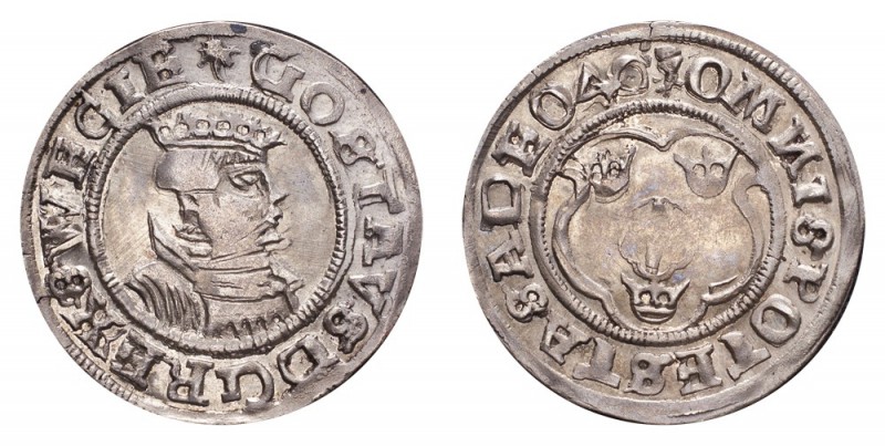 SWEDEN. Gustav Vasa, 1523-60. 2 Ore 1540, Stockholm. 2.99 g. Ahlstrom 154b. Smal...