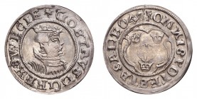 SWEDEN. Gustav Vasa, 1523-60. 2 Ore 1540, Stockholm. 2.99 g. Ahlstrom 154b. Smaller denominations of Gustav Vasa are hard to come by in higher grade. ...