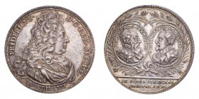 SWEDEN. Fredrik I, 1720-51. Riksdaler 1721, Stockholm. Mintage 1,050. SM 58a; KM-389.1; HG-54; Dav-1719. Struck to commemorate the 200th anniversary o...