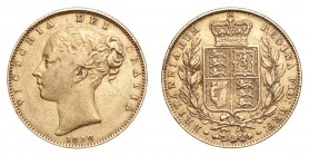 GREAT BRITAIN. Victoria, 1837-1901. Gold Sovereign 1838, London. Shield. 7.99 g. Mintage 2,718,694. S.3852. Sought after first date in the popular Vic...