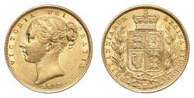 GREAT BRITAIN. Victoria, 1837-1901. Gold Sovereign 1852, London. Shield. 7.99 g. Mintage 8,053,435. S.3852C, Marsh 35. A very pleasant coin throughout...
