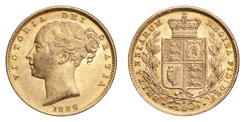 GREAT BRITAIN: AUSTRALIA. Victoria, 1837-1901. Gold Sovereign 1886-S, London. Sh...