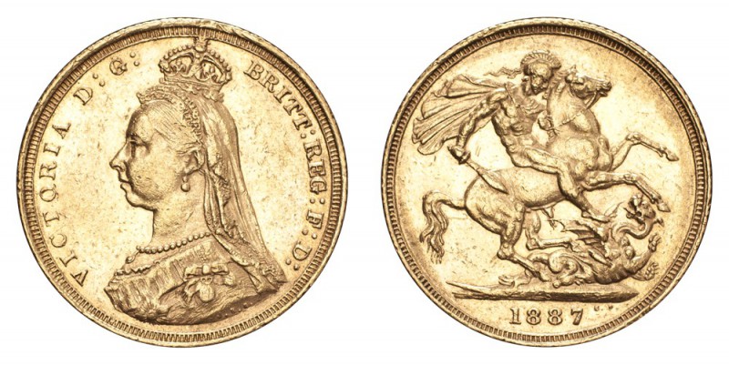 GREAT BRITAIN: AUSTRALIA. Victoria, 1837-1901. Gold Sovereign 1887-S, Sydney. Ju...