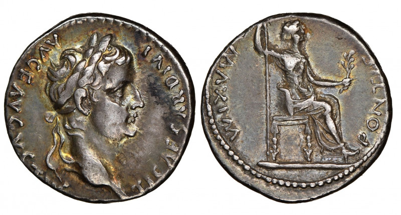 Tiberius augustus, 14–37
Denarius, Lugdunum 14-37, AG 3.8 g. 
Avers : TI CAESAR ...