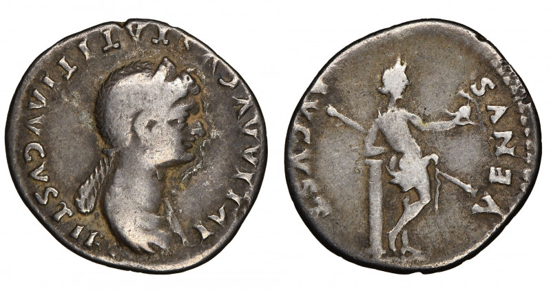 Julia Titi 
Denarius, 79-80, Rome, AG 3.17
Avers : IVLIA AVGVSTA TITI AVGVSTI F,...