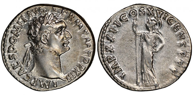 Domitian 81-96
Denarius, 92-93, Rome, AG 3.46 g. 
Ref : RIC 742
NGC Choice XF 5/...