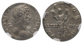 Hadrian, 117-138 
Denarius, Rome, AG 
Ref : RIC 202
NGC Choice XF