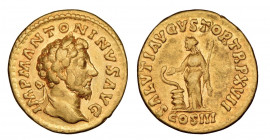 Marcus Aurelius 161-180
Aureus, Rome, 162-163, AU 7.28 g.
Avers : M ANTONINVS AVG IMP II Buste drapé et cuirassé à droite. /Revers : SALVTI AVGVSTOR T...