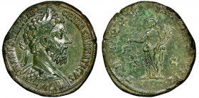 Marcus Aurelius 161 - 180
Sestertius, Rome, AE 24.02 g
Ref : RIC 1230
NGC Choice VF 4/5, 4/5 Fine style - Edge chips
