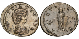 Julia Domna 
Denarius, 96-202, Laodicea, AG 3.46 g. 
Ref : RIC 641 (Septimius)
NGC Choice AU 5/5, 3/5