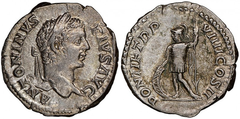 Caracalla 
Denarius, Rome, 213, AG 2.48 g.
Ref : RIC 83
NGC Choice XF 4/5, 3/5