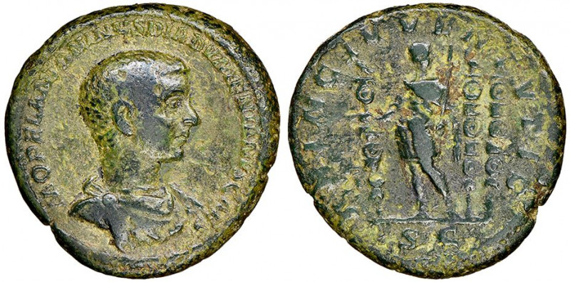 Diadumenian, as Caesar 
As, Rome, AD 217-218, AE 10.22 g. 
Ref : RIC 212
NGC Cho...
