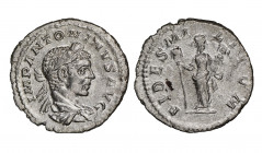 Elagabalus 218-222
Denarius, 220-222, Rome, AG 2.37 g. 
Ref : RIC 73
NGC MS 4/5, 3/5. Flan flaw