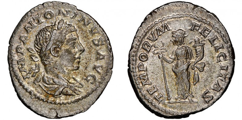 Elagabalus 218-222
Denarius, Rome, AG 3.36 g. 
Ref : RIC 150
NGC Choice XF 5/5, ...
