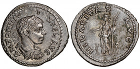 Elagabalus 218-222
Denarius, Antiochia, AG 3.08 g. 
Ref : RIC 190
NGC AU 5/5, 3/5