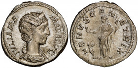 Julia Mamaea Augusta, AD 222-235
Denarius, Rome, 3rd emission of Severus Alexander, AG 3.10 g.
Ref : RIC 355 (Alexander)
NGC Choice AU 5/5, 4/5