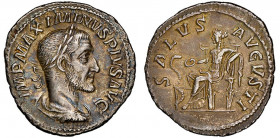 Maximinus I 235-238 
Denarius, Rome, 2nd emission, 236, AG 2.86 g.
Ref : RIC IV 14
NGC Choice XF 5/5, 5/5