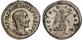 Maximinus I 
Denarius, 236-238, Rome, AG 2.59 g. 
Ref : RIC 16
NGC Choice AU 5/5, 4/5