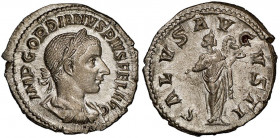 Gordian III
Denarius, Rome, AG 3.46 g.
Ref : RIC 129a
NGC MS 5/5, 3/5