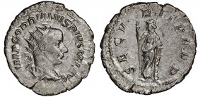 Gordian III
Antoninianus, Rome, AG 3.67 g.
Ref : RIC 151
NGC AU 5/5, 3/5