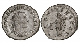 Philip I 
Antoninianus, Antiochia, 244-247, AG 5.32 g.
Ref : RIC 27b
NGC AU 5/5, 3/5