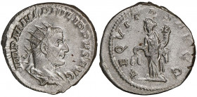 Philip I 
Antoninianus, Antiochia, 244-247, AG 4.47 g.
Ref : RIC 27b
NGC AU 4/5, 3/5