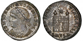 Constantinus II 337-340
Nummus, Thessalonica, Bi 3.08 g.
Ref : RIC 157
NGC AU 5/5, 3/5. Silvering