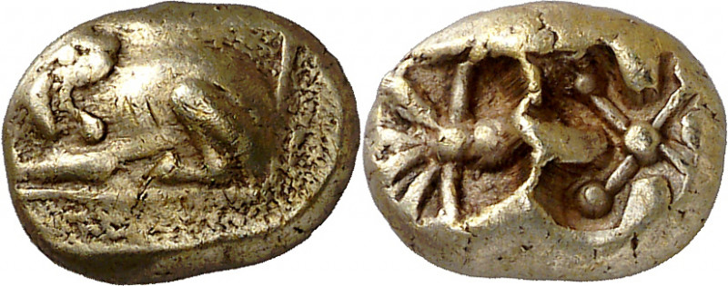 (600-550 a.C.). Jonia. Mileto. 1/6 de estátera de electrón. (S. falta) (BMC. XIV...
