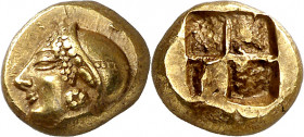 (521-478 a.C.). Jonia. Focea. Hekté. (S. falta) (SNG. Aulock 7943). Ex Numismatik Naumann 03/01/2016, nº 349. 2,55 g. EBC-.