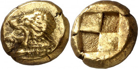 (550-500 a.C.). Jonia. Eritras. Hekté. (S. falta) (SNG. Aulock 1942). 2,54 g. MBC+.