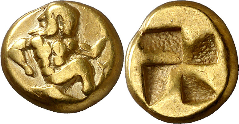 (500-450 a.C.). Misia. Kyzikos. Hekté. (S. falta) (SNG. Francia 276). 2,40 g. MB...