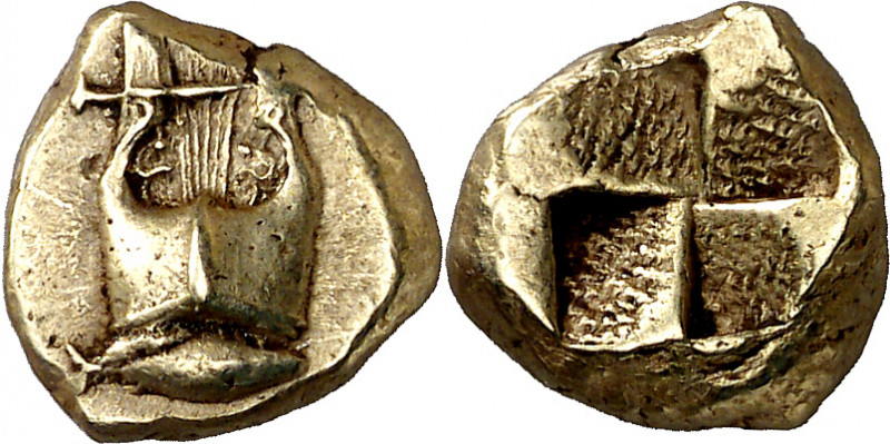 (450-400 a.C.). Misia. Kyzikos. Hekté. (S. falta) (BMC. XV, falta). Ex Roma Numi...