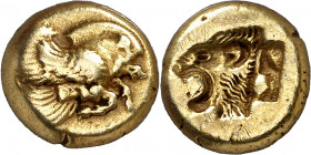 (521-478 a.C.). Lesbos. Mytilene. Hekté. (S. 4237 var) (CNG. VI, 935). 2,51 g. MBC+.