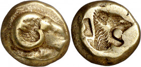(521-478 a.C.). Lesbos. Mytilene. Hekté. (S. 4238) (CNG. VI, 941). 2,48 g. MBC/MBC+.