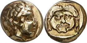 (454-427 a.C.). Lesbos. Mytilene. Hekté. (S. 4246) (CNG. VI, 980). 2,56 g. EBC-.