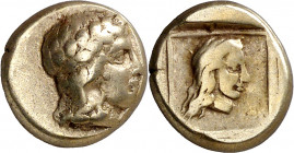 (412-378 a.C.). Lesbos. Mytilene. Hekté. (S. falta) (CNG. VI, 996). 2,48 g. MBC.