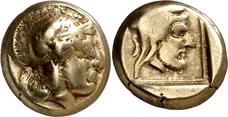 (412-378 a.C.). Lesbos. Mytilene. Hekté. (S. 4251) (CNG. VI, 997). 2,45 g. MBC-....