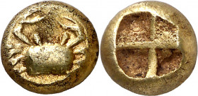 (600-550 a.C.). Islas de Caria. Kos. Hekté. (S. falta) (CNG. VI, 1294). 2,63 g. MBC+.