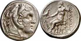 Imperio Macedonio. Alejandro III, Magno (336-323 a.C.). Anfípolis. Tetradracma. (S. 6721 var) (MJP. 447b). 16,93 g. EBC-.