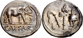 (49 a.C.). Julio César. Denario. (Spink 1399) (S. 49) (Craw. 443/1). Bella. 3,87 g. EBC.