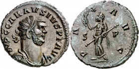 (291-292 d.C.). Carausio. Antoniniano. (Spink 13645) (Co. 215) (RIC. 504). Bella. 4,41 g. EBC.