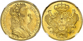 Portugal. 1792. María I. Lisboa. 4 escudos (1 peça). (Fr. 116) (Gomes 30.03). En cápsula de la NGC como MS62, nº 4626702-020. Muy bella. Rara y más as...