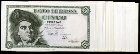 1948. 5 pesetas. (Ed. D56a) (Ed. 455a). 5 de marzo, Elcano. 13 billetes, series A a M. S/C-/S/C.