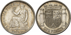 1933*34. II República. 1 peseta. (AC. 34). 5,01 g. EBC+.