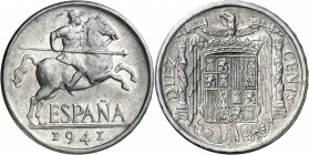 1941. Franco. 10 céntimos. (AC. 9). PLVS. 1,83 g. EBC+.