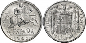 1945. Franco. 10 céntimos. (AC. 11). 1,85 g. S/C.