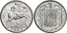 1953. Franco. 10 céntimos. (AC. 12). 1,85 g. S/C-.