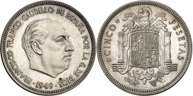 1949*1949 y *1950. Franco. 5 pesetas. (AC. 94 y 95). 2 monedas. S/C-/S/C.