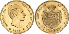 1878*1961. Franco. DEM. 10 pesetas. (AC. 167). Acuñación de 496 ejemplares. Rara. 3,25 g. S/C-.